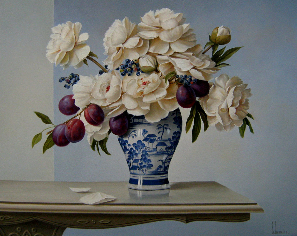 Les pivoines blanches
